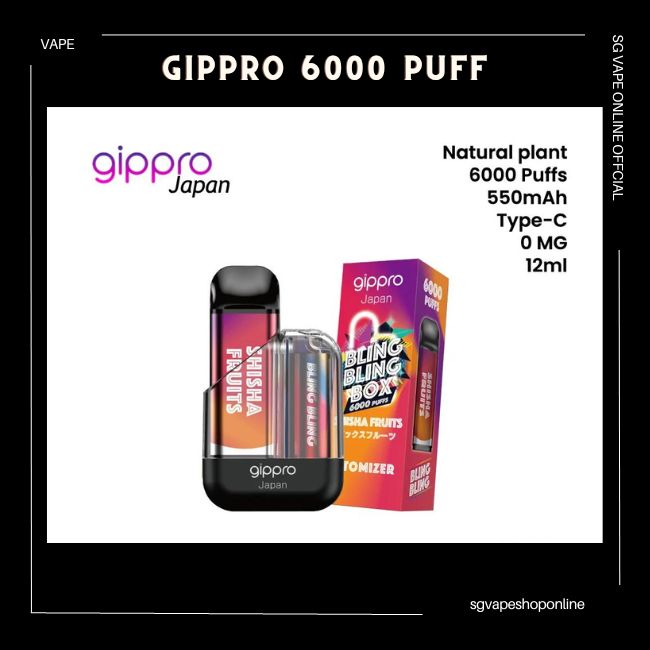 gippro-6000-puff-disposable-vape-shop-singapore-same-day-delivery
