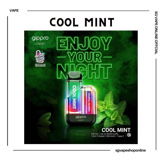 gippro-6000-puff-cool-mint-disposable-vape-shop-singapore