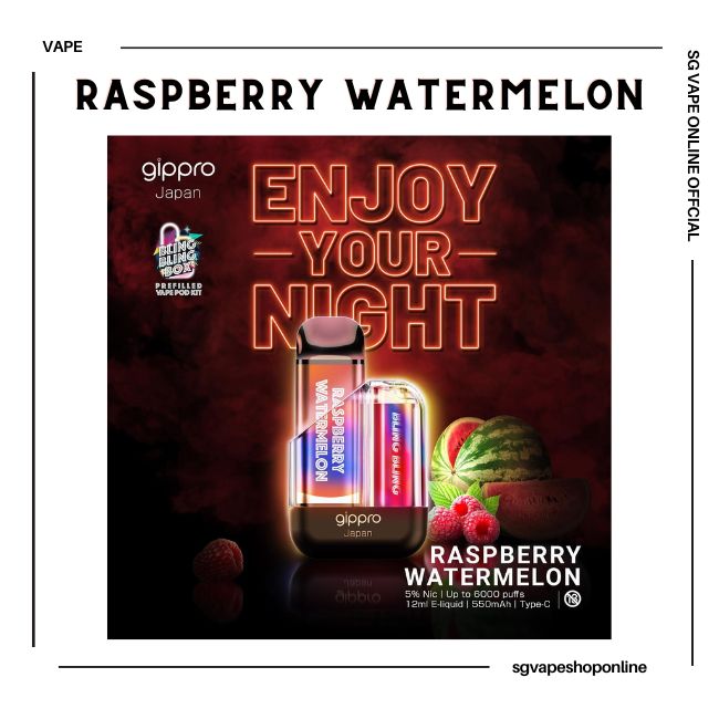 gippro-6000-puff-raspberry-watermelon-disposable-vape-shop-singapore
