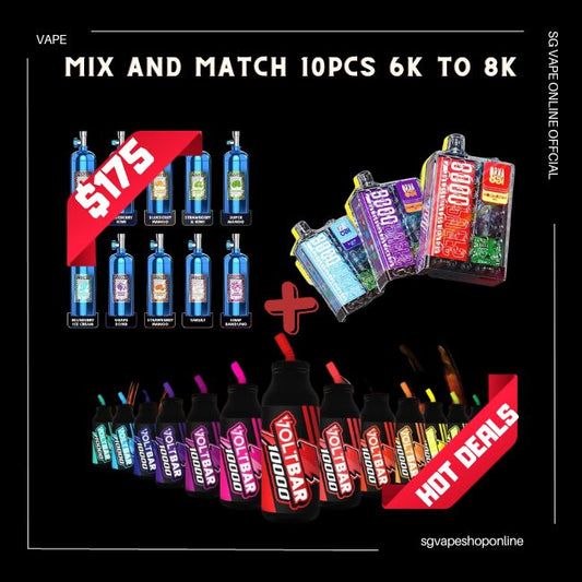Looking for a reliable vape shop in Singapore? Check out our wide range of disposable vapes including Voltbar, Akso, Elfbar, Nozzz and more. Browse our bundles and find your perfect vaping experience at SG Vape Shop.