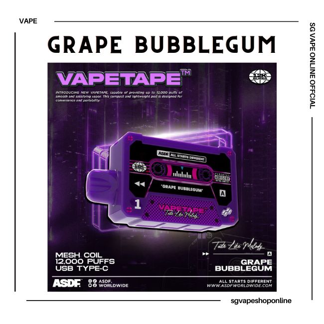 vapetape-12000-puff-grape-bubblegum-disposable-vape-shop-singapore
