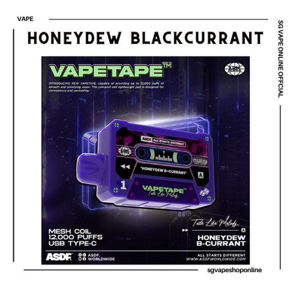 vapetape-12000-puff-honeydew-blackcurrant-disposable-vape-shop-singapore