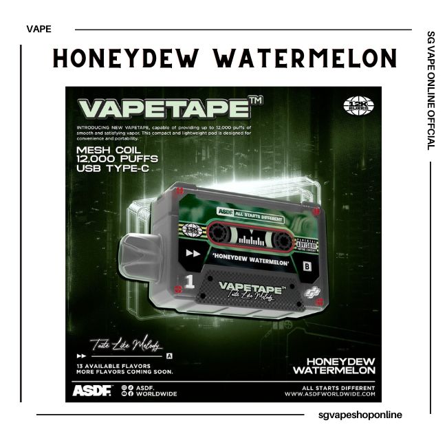 vapetape-12000-puff-honeydew-watermelon-disposable-vape-shop-singapore