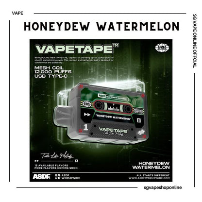vapetape-12000-puff-honeydew-watermelon-disposable-vape-shop-singapore