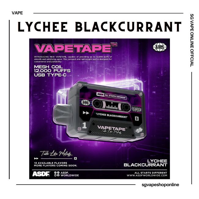 vapetape-12000-puff-lychee-blackcurrant-disposable-vape-shop-singapore